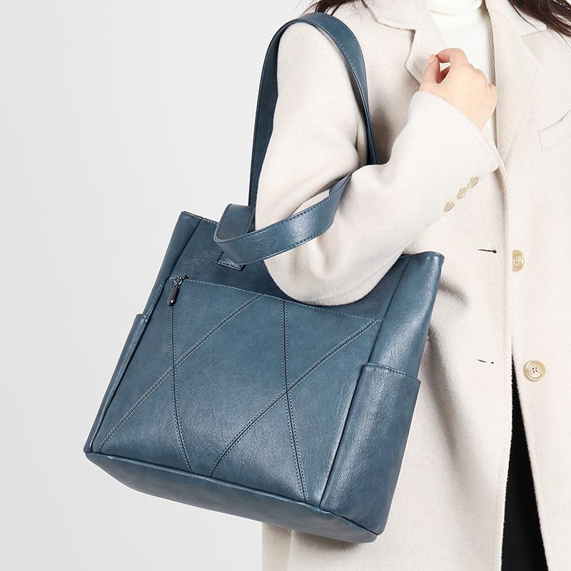 

Женская сумка из искусственной кожи, сумки через плечо, женская сумка-тоут, дизайнерский бренд, винтажный стиль, ретро-сумка-тоут синий