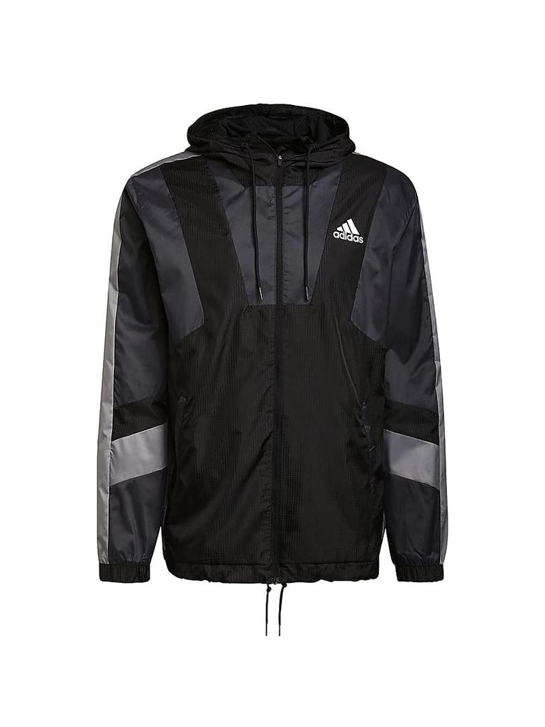 Adidas Team Tennis Jacket Gray Solid Size M Men's BP246, Black/Dark Heather, Gray/White (H31442),