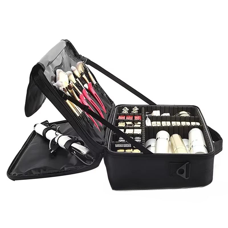 Large Capacity Makeup Kits Travel Cosmetic Bag for Women's Portable Cosmet Beauty Case Nail Tool Suitcases Lipstick Organizer