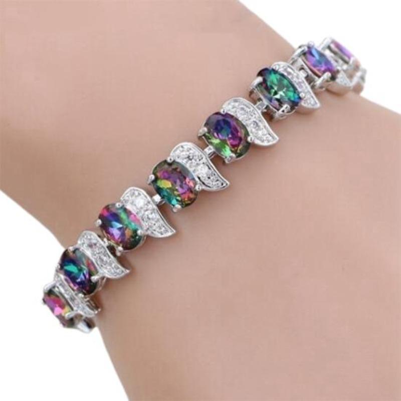 Очарование в виде листа, элегантный классический регулируемый женский браслет со встроенными синими стразами, ювелирные изделия