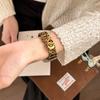 Luxury Leopard Print Resin Metal Strap For Apple Watch Ultra3 Band 49mm Slim Strap for iWatch Series 11 10 9 8 SE3 38/40/41/42/44/45/46 Woman Bracelet