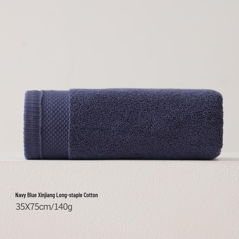 Plain Color Pure Cotton Face Towel - Thick, Non-Linting, Soft Household Towel