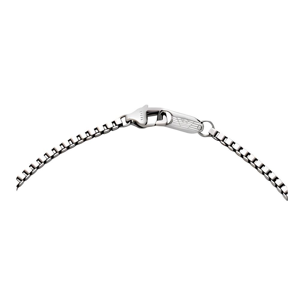 Emporio Armani Logo Series Eagle Emblem Cool Luxury Stainless Steel Necklace Men necklace Silver EGS3167040_NLP