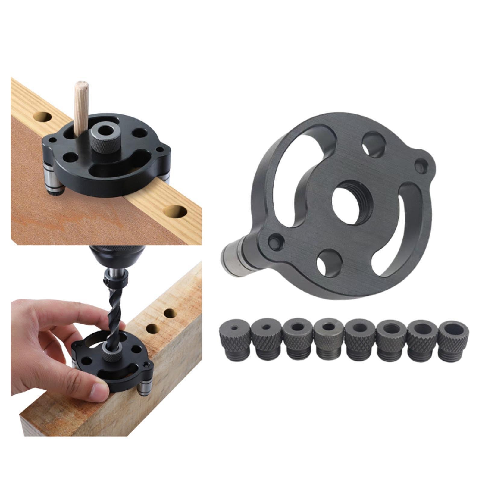 

Woodworking Pocket Hole Jig Stainless Steel Accessories Easy to Mount Parts Vertical Doweling Jig for Woodworking Drilling Guide чорний
