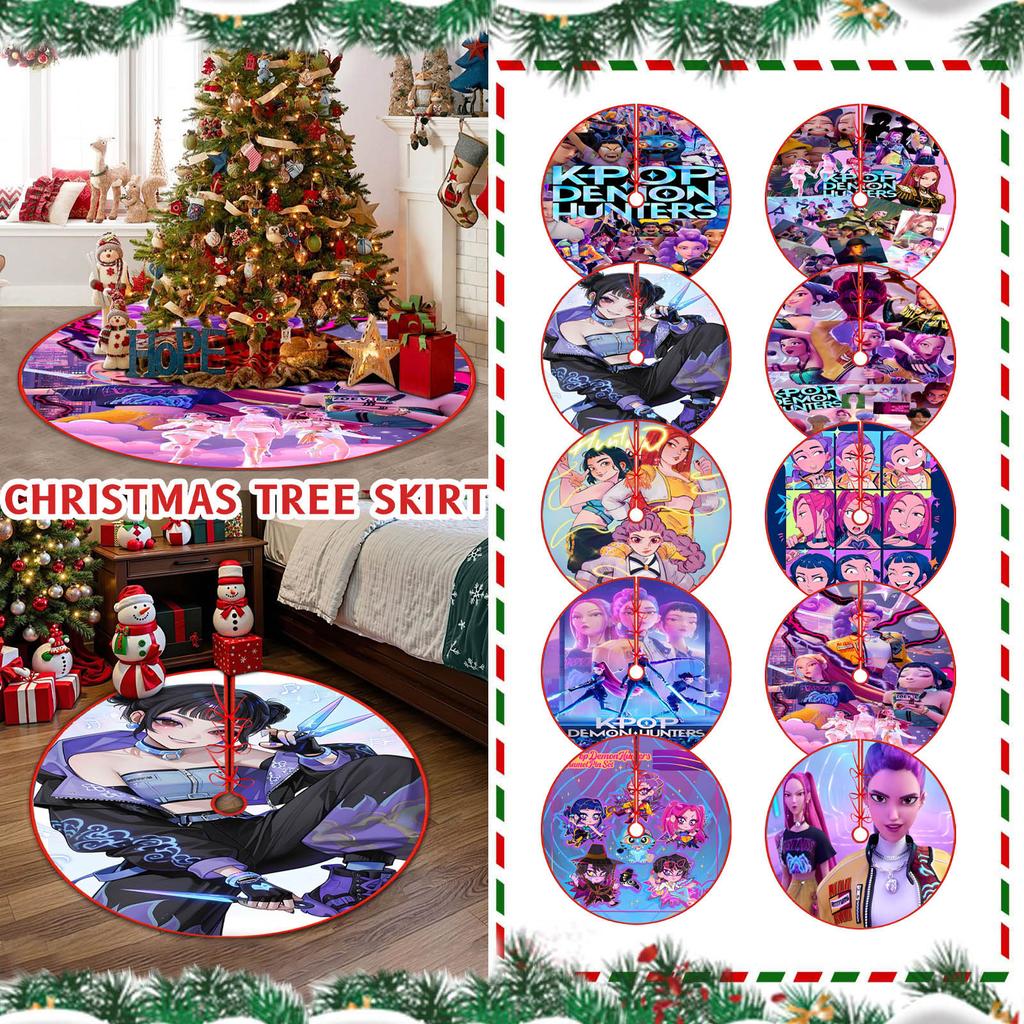 Christmas Tree Skirt Decoration For Home Xmas Tree Decorations Skirt Ornament Festive Holiday Party Decorations Indoor Outdoor