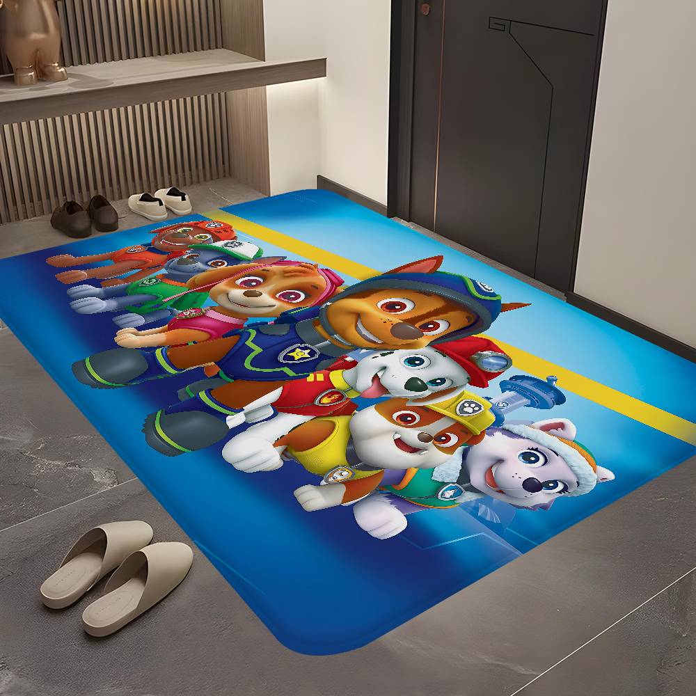 Anime P-Paw P-PatrolS Cute Bathroom Mat Kids Room Bedroom Decoration Balcony Anti-Slip Doormat Living Room Welcome Rug