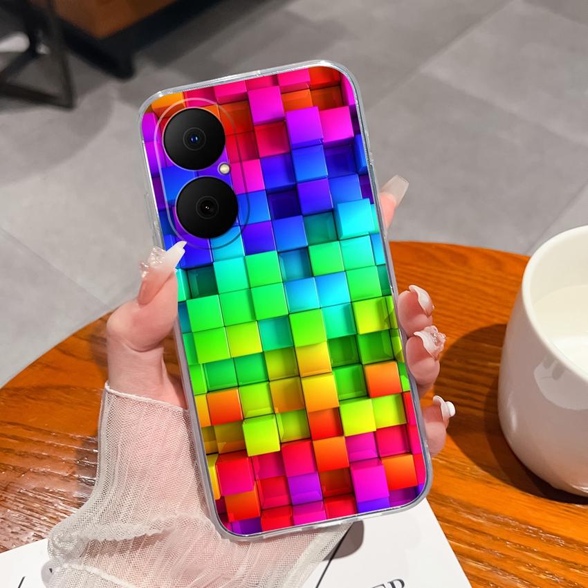 

Для Huawei Y6 P40 Enjoy 70x 80 Y5 P50 Y8p Чохли для телефонів Популярні візерунки ведмедиків М який прозорий ТПУ Висока якість Захист від відбитків пальців Чохол для Huawei Huawei Y5 2019