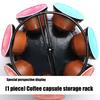 Large Capacity 360 Degree Rotating Coffee Pods Holder Space Saving Iron Storage Solution for Kitchen Countertop