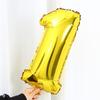 Silver & Gold 16-inch Number Balloons (0-9) - Popular Wedding Decoration & Street Vendor Item