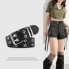Pu Leather Belt With Star Grommet Design And Adjustable Buckle For Streetwear Punk Outfits Daily Wear