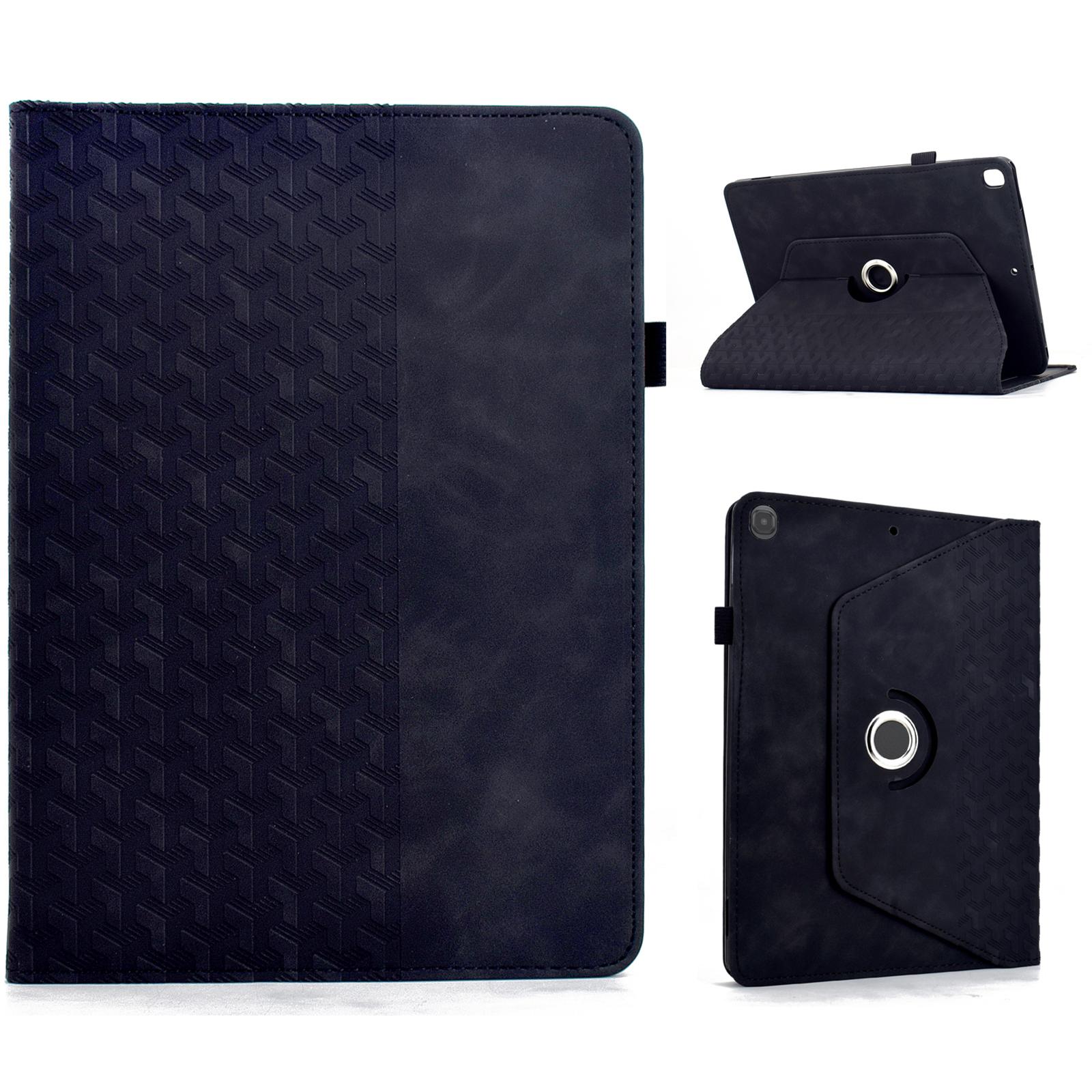 

Для Samsung Galaxy Tab A 10,1 (2019) Чехол для T510/T515 Вращающаяся подставка Блок для сборки Кожаный чехол для планшета с тиснением Black