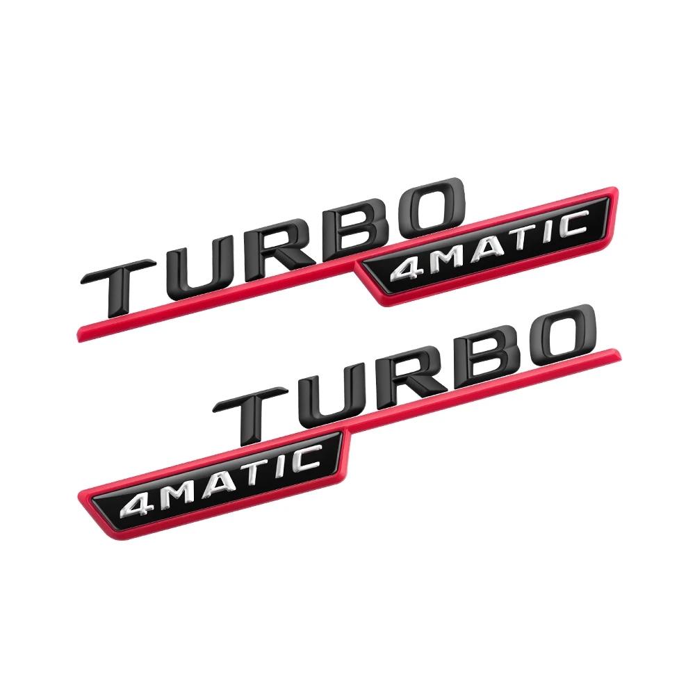 2pcs TURBO 4MATIC Fender Sticker Front Door Side Sticker for Brabus Mercedes Benz AMG Maybach A/C/E/S Brabus Sticker Christmas