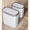 12/16L Press-type Covered Trash Can Bathroom Living Room Wastbasket with Lid Narrow Garbage Can Waterproof Dustbin Paper Basket