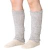 Fluffy Leg Warmers with Silk Lead Color [Kinuya] Lining, Cotton, Size Women's (39cm-45cm), Color
