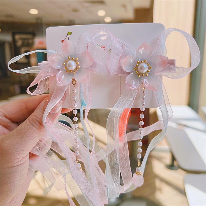 Chinese Style Hanfu Hairpin Set for Girls - Includes Hair Clips, Swaying Tassels, and Butterfly Accessories