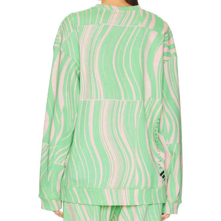 Adidas X Stella McCartney Sweatshirts Women's Green Crew Neck Moderate Regular HT1105