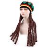 Funny Knitted Dreadlocks Wig Bob Hat for Women Men Braided Wig Hat Handcrochet Beanies Hat Pullover Hat Headwear