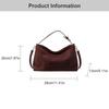 Trendy Faux Sueded Leather Top Handle Handbag for Women with Adjustable Strap Crossbody Shoulder Bag Zippered Purse  brown
