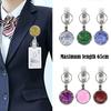 2026 Retractable Nurse Badge Reel Doctor Student Teacher ID Card Holder Keychains Lanyard Glitter New Design 1 Piece Metal