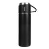 1PC/1 Set 500ml Insulated Bottle Leak-proof Large Capacity Dual Use Lid Keep Warm And Cold Stainless Steel Water Bottle Home Supply