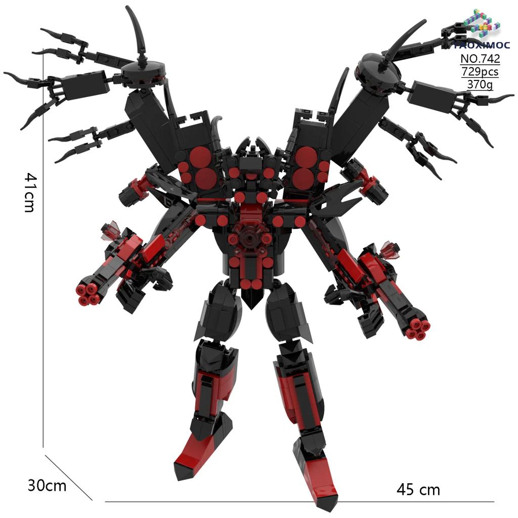 Compatible With Skibidi Toilet MOC Abstract Building Blocks Upgrade Titan Speaker King Model Bricks Toys