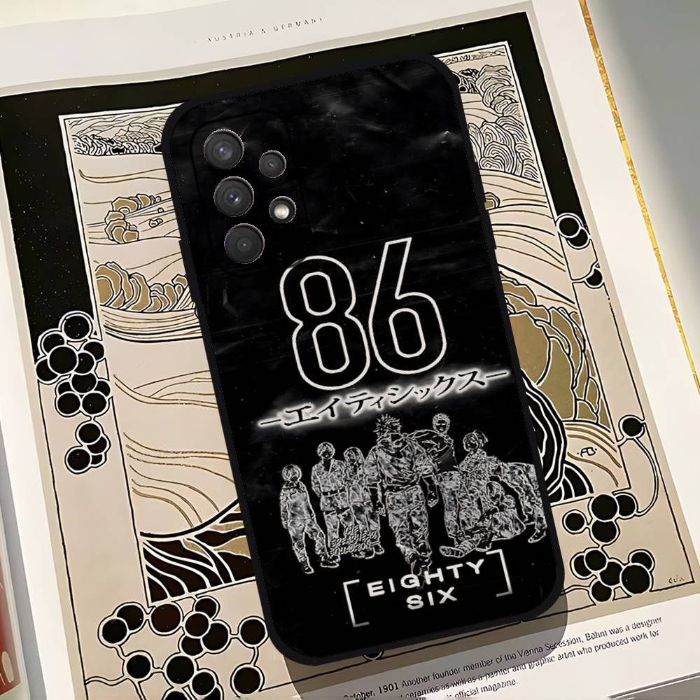 

86 Eighty Six Anime Phone Case For Samsung S24/S25/S22 S30/A51 52/Lite/Ultra/5G/Plus/FE - Slim Shockproof Black Protection A72