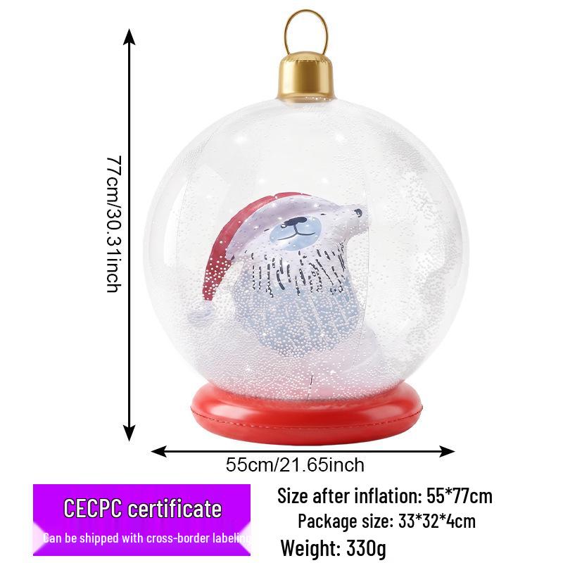New Inflatable Christmas Ball for Outdoor Courtyard Decor and Party Decorations
