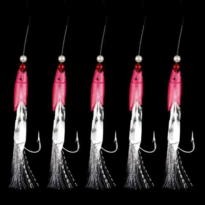 New Multi-Color Shrimp Bait Fishing Lures Set Soft Silverskin Lure With Barbed Hook Fishing Tackle For Freshwater Saltwater
