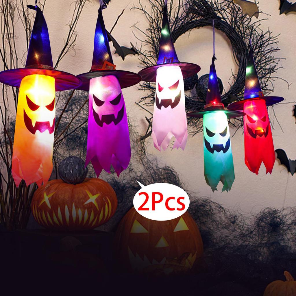 Halloween Hanging Lighted Glowing Ghost Festival LED Colorful String Lights
