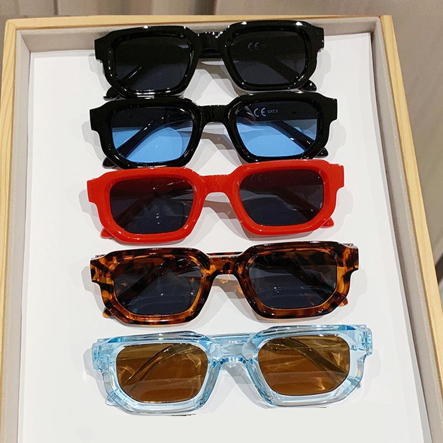 5-Piece Set Fashionable Square Frame Women's Glasses Trendy Color Combo Suitable for Party Costume And Clothing Accessories