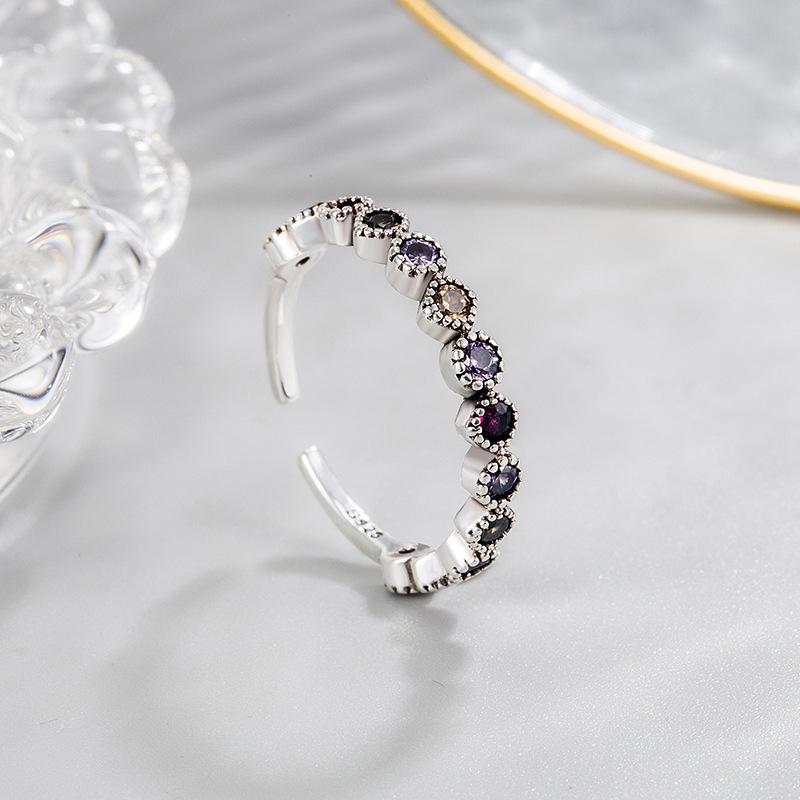 925 Sterling Silver Plated Sun Moon Sunflower Heart Rings for Women Original Flower Wedding Crystal Luxury Jewelry R5375