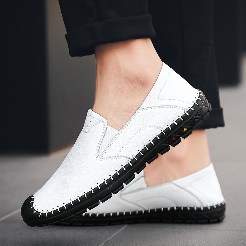 Plus Size Spring and Autumn Men's Casual Leather Shoes Loafers Slip-on Slip-on Shoes