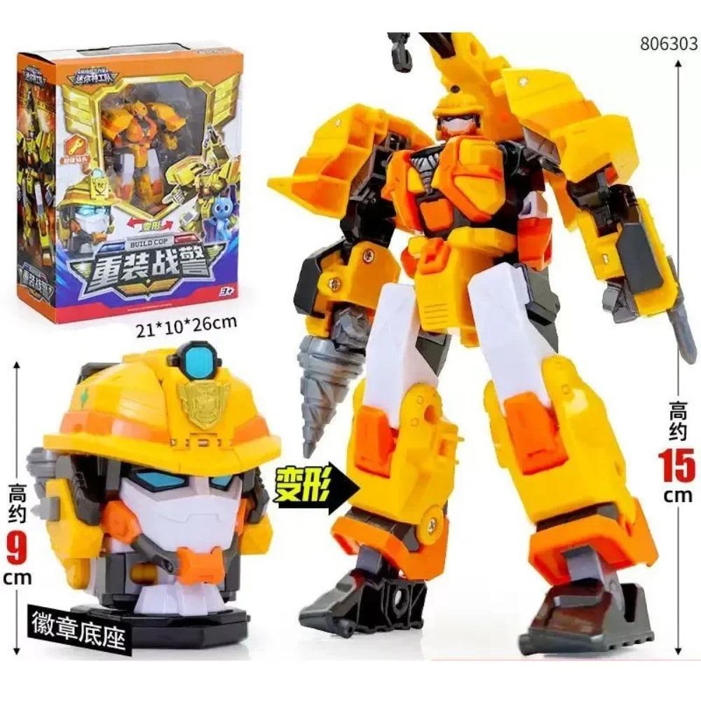 MiniForce Super Poliziotti Scien JET Poliziotto Marino Robot Trasformabile Emblema Testa Modello Mini Force Deformazionermazione Action Figure Giocattoli