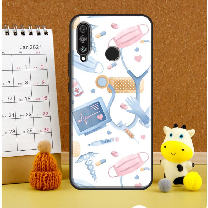 Cartoon Doctor Nurse For Huawei Nova Y61 Y60 Y70 Y72 Y73 Y90 Y91 12i 11i 3i 7i 8i 9 10 SE P20 P40 P30 Lite Case