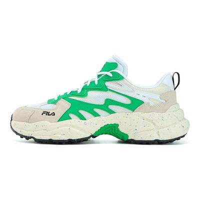 Fern Series Fern Grass Shoes Mesh Fabric Synthetic Leather Casual Versatile Low-Top Dad Shoes Men Sneakers FILA-White F12M331101FWK