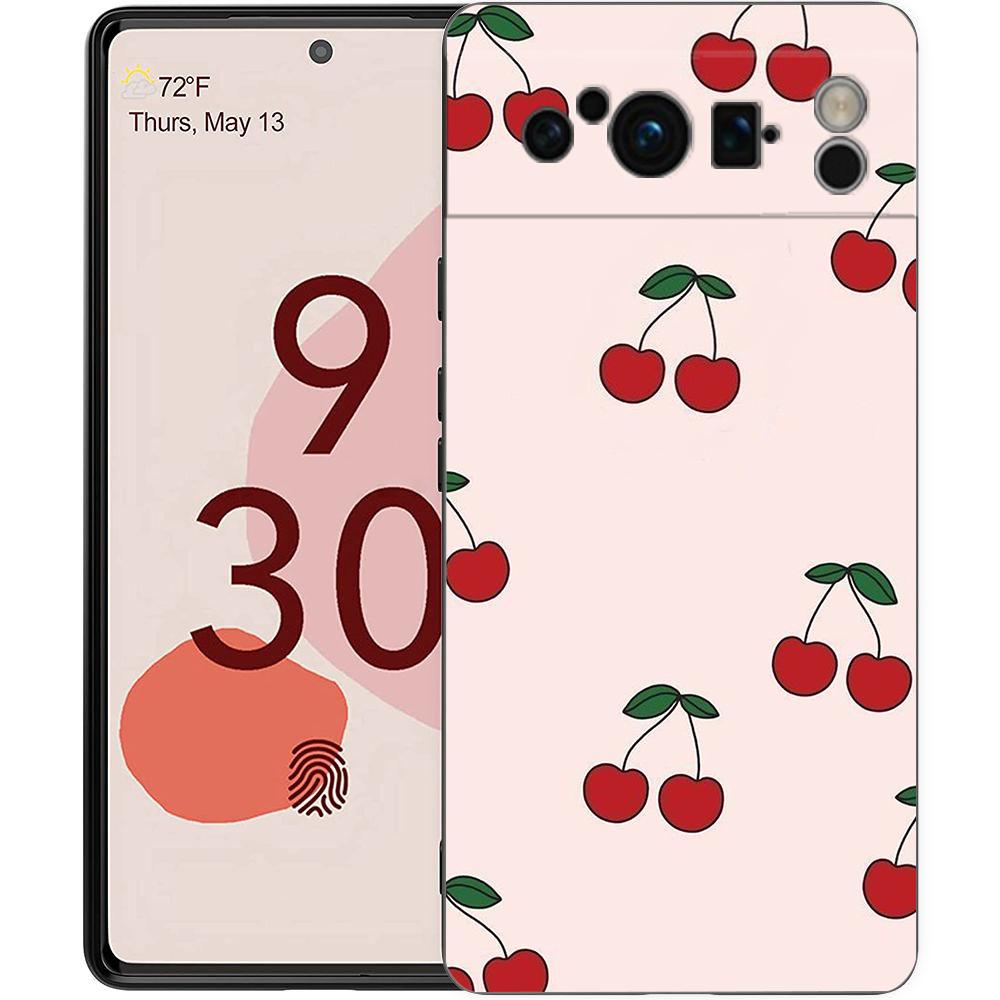 

Cute Cherry Bow Phone Case For Google Pixel 9 8 7 6 Pro XL 8A 6A 7A 5G Soft Shockproof TPU Black Cover Fundas Pixel 9 Pro XL