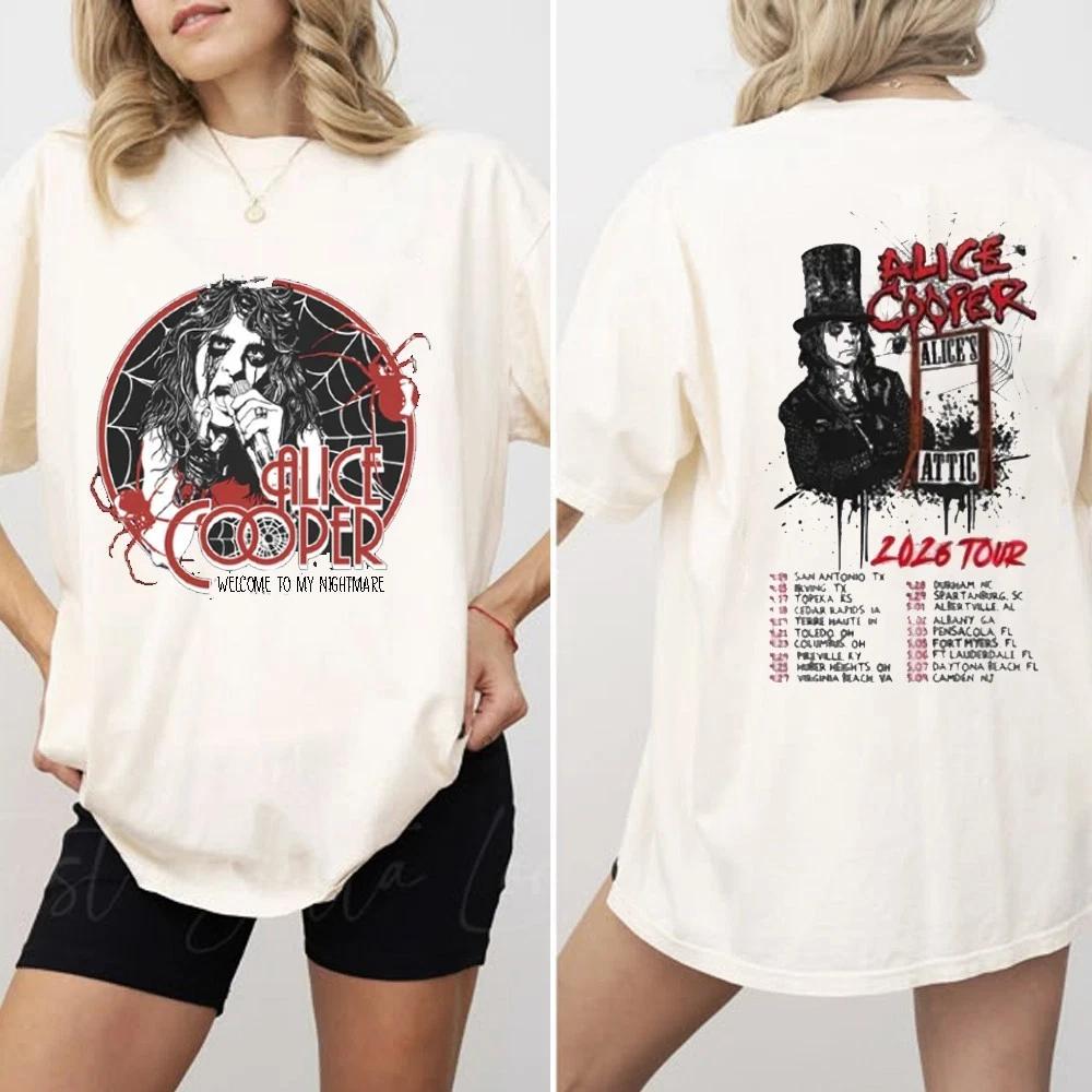 Vintage Alice Cooper Tee, Alice Cooper Rock Tour T-shirt 2026, for Alice Fans 4XL