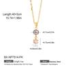 INS Style Luxury Hexagonal Gem Pearl Necklace with Titanium Steel Chain, European & American Fashion, 18K Gold Plated.