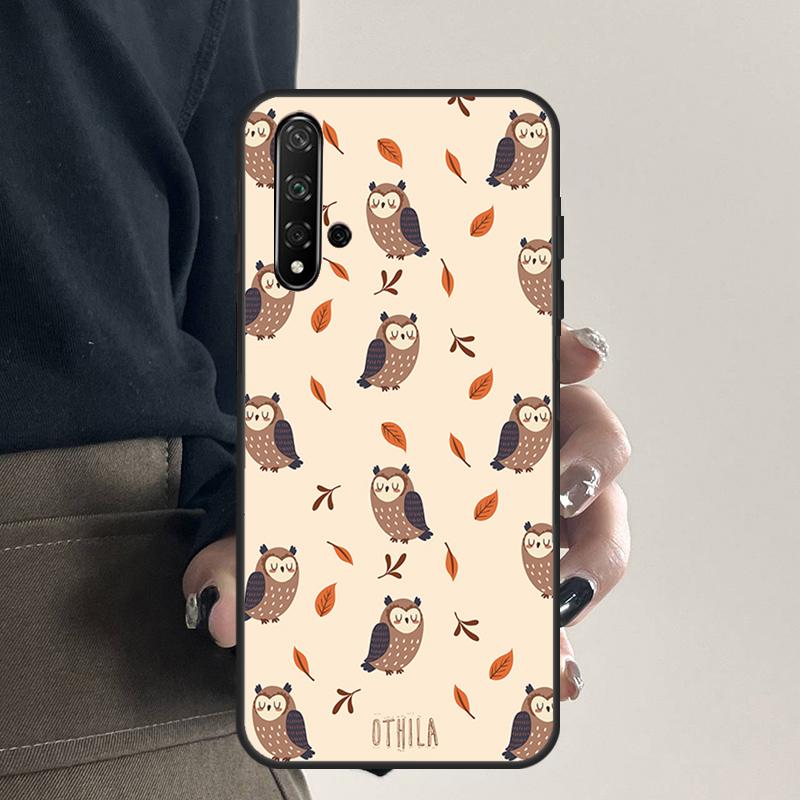 Owl Pattern For Huawei Nova 12s 12i 11i 7i 8i 9 10 SE Y91 Y90 Y60 Y70 Y72 Y61 P60 Pro P30 P40 Lite Case