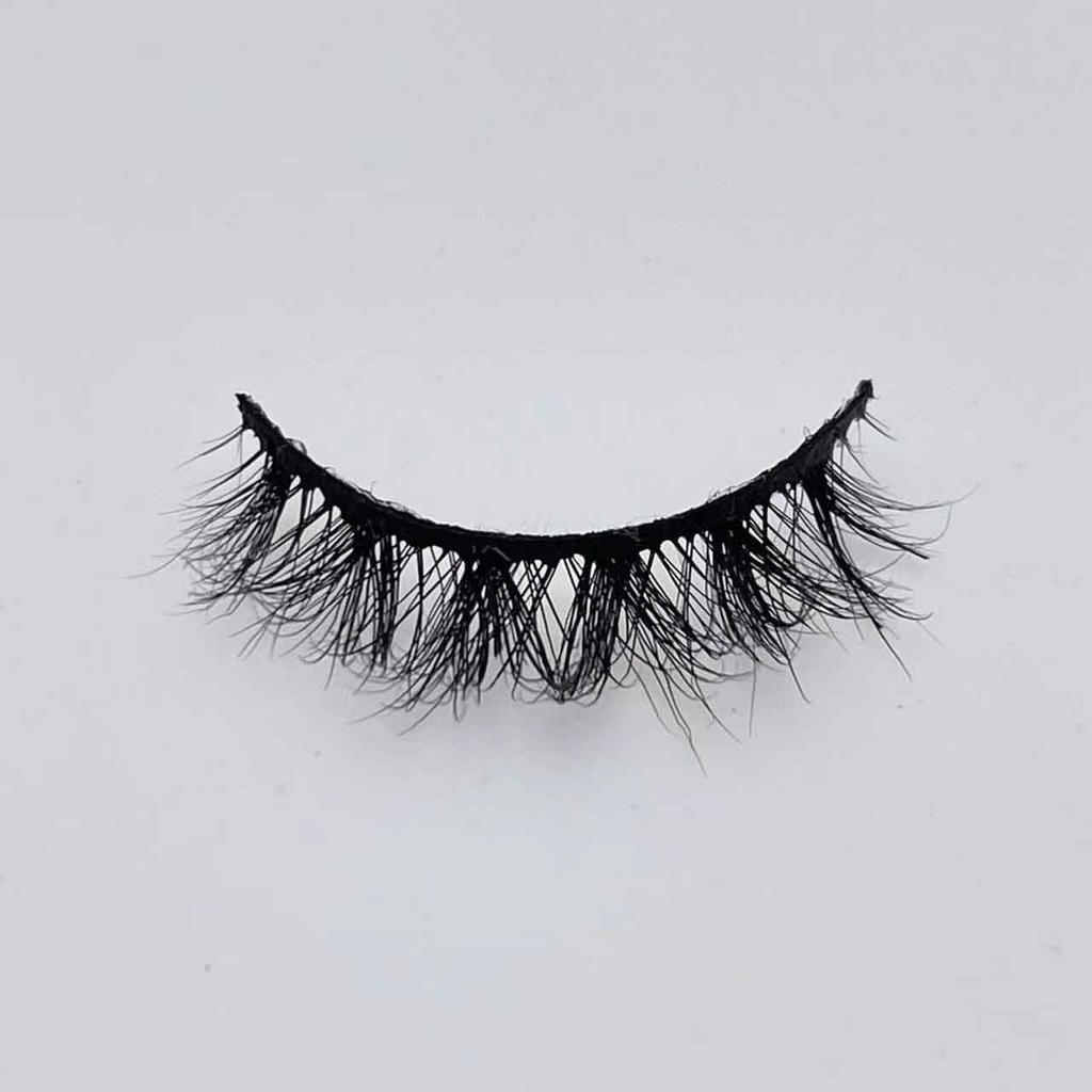 New Product 12mm Natural Mink Hair False Eyelashes European And American Eyelashes Hard Stem Short Eyelashes False Eyelashes