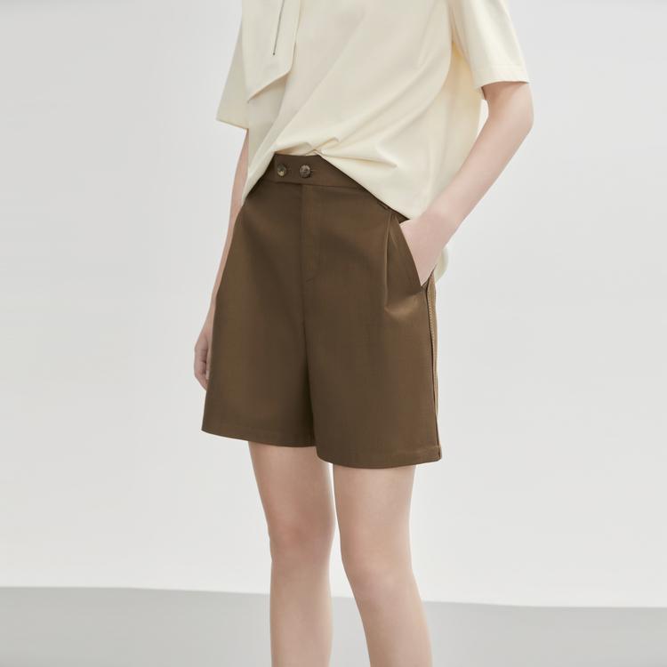 ELLE Loose Commuter Style French Vintage High-Waisted Straight Leg Pants Women pants EK51324