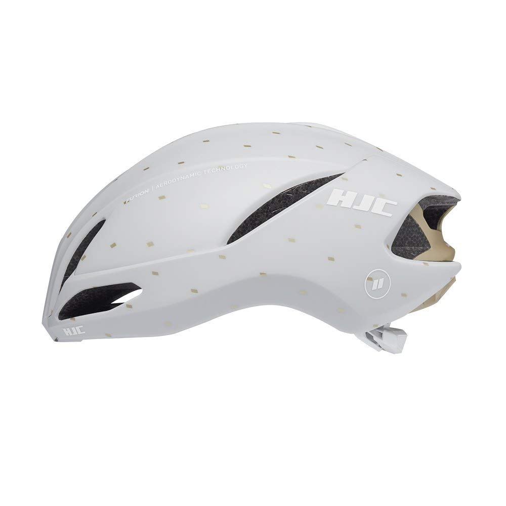 HJC Bicycle Helmet FURION Road Bike Helmet Breathable Lightweight OFF WHITE [JCF Certified] 2.0 Semi-Aero (MT GOLD, L(58-63cm))