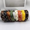 Punk Style Resin Bangle Vintage Chunky Bracelet Metal Point Wide Bangle  Women Accessories