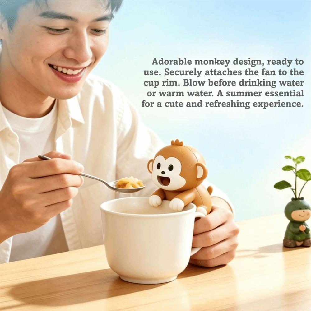 USB Rechargeable Food Cooling Fan Air-Blowing Attachmen Mini Clip on Fan  Office Use