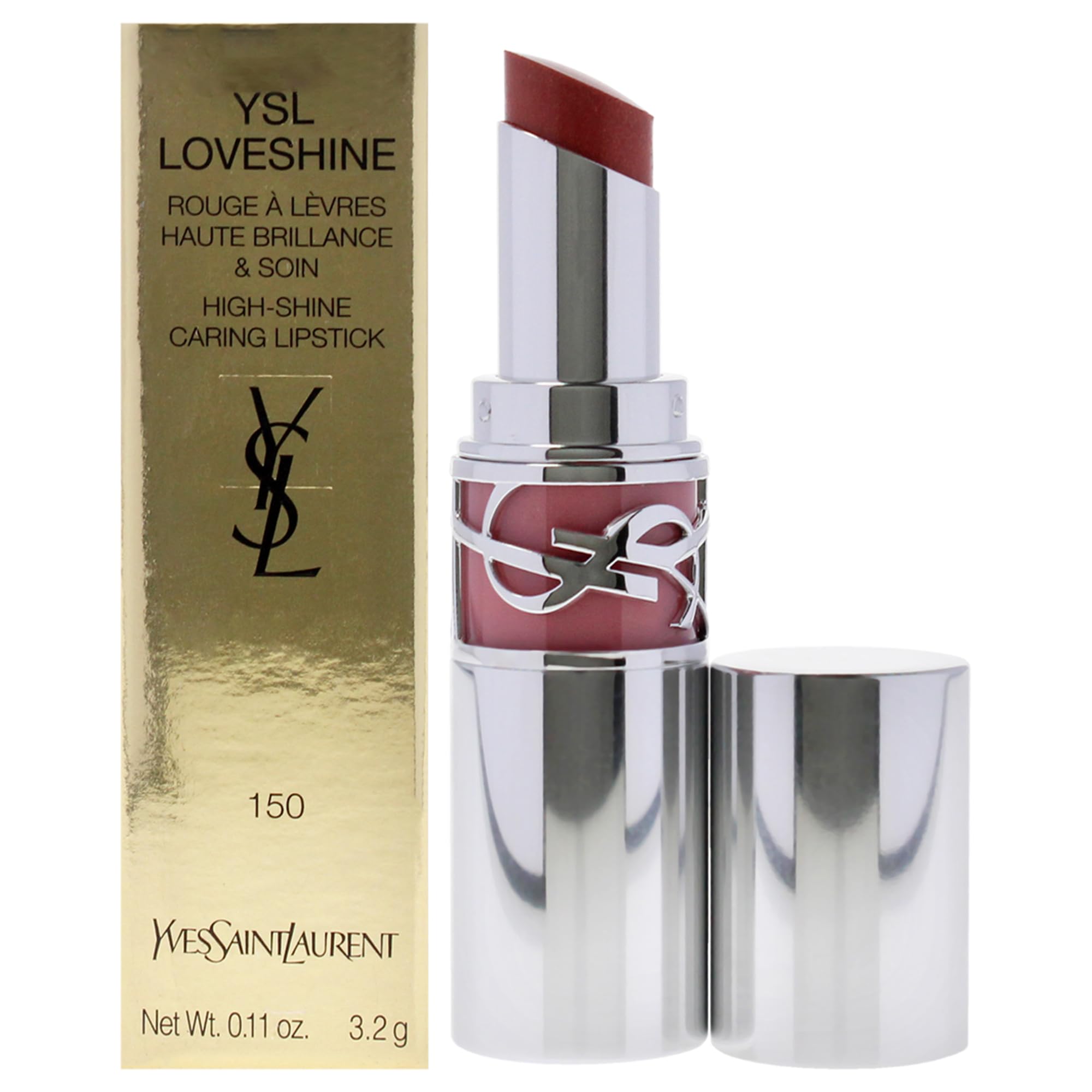 

[Оригинальный японский продукт] Губная помада Yves Saint Laurent Love Shine (#150 Телесное белье) 3,2 г, Подарок из Косметики из Универмага, Включает Сумку для Покупок