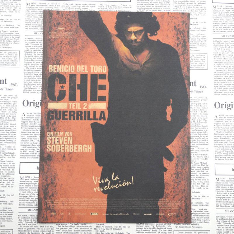 Che Guevara Red Revolution Retro Poster - Inspirational Kraft Paper Canvas for Bar Cafe Decor