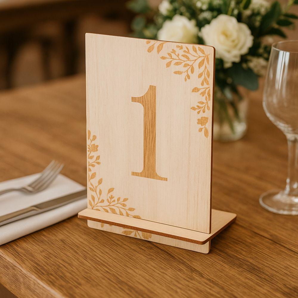 10pcs Reusable Rustic Table Signs 1-10 Numbers Seating Sign Cards Wooden Table Numbers  Anniversary