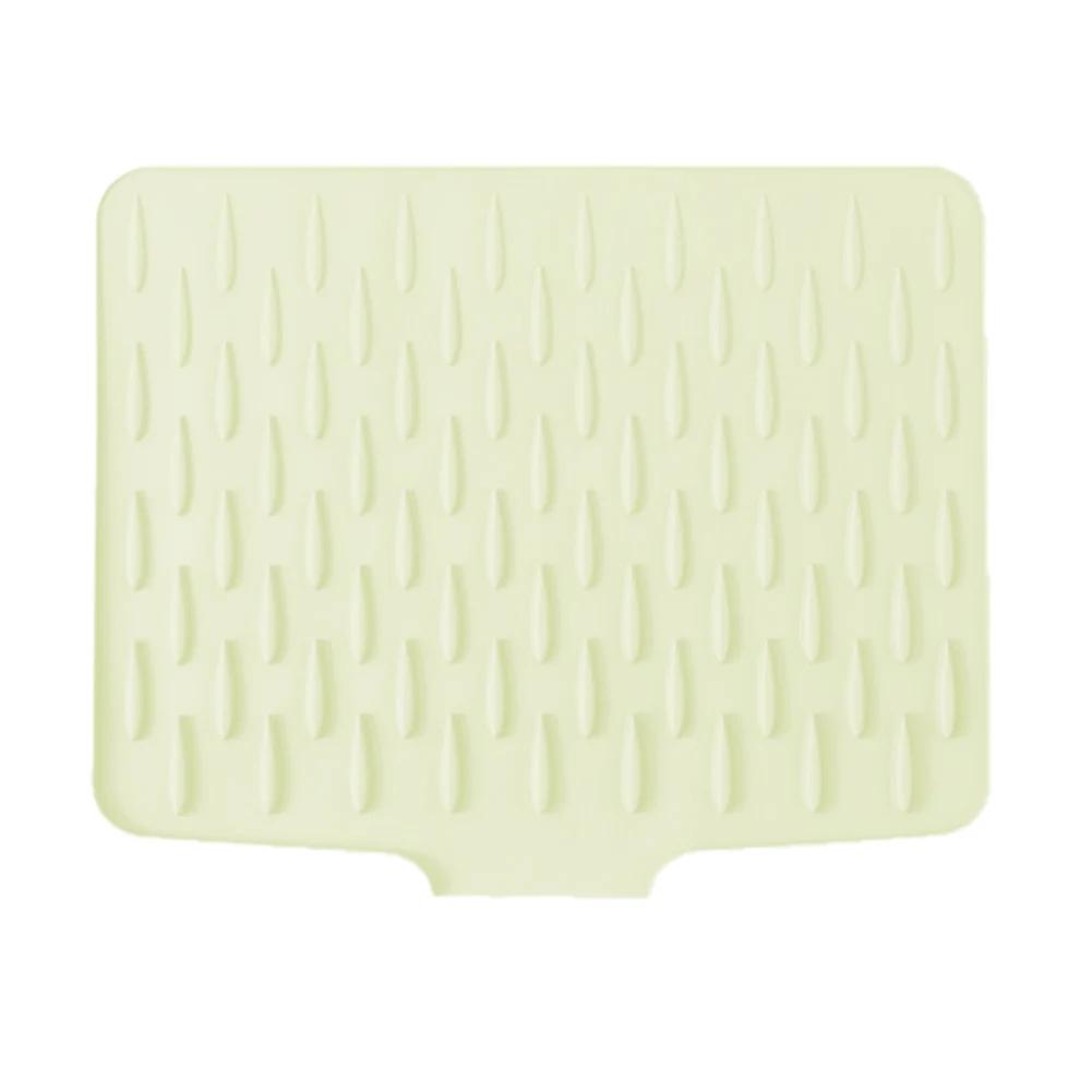 Flexible Silicone Drying Pad Heat Resistant Silicone Dish Drying Mat Promotes Hygiene In Kitchen Washing Utensils бежевый