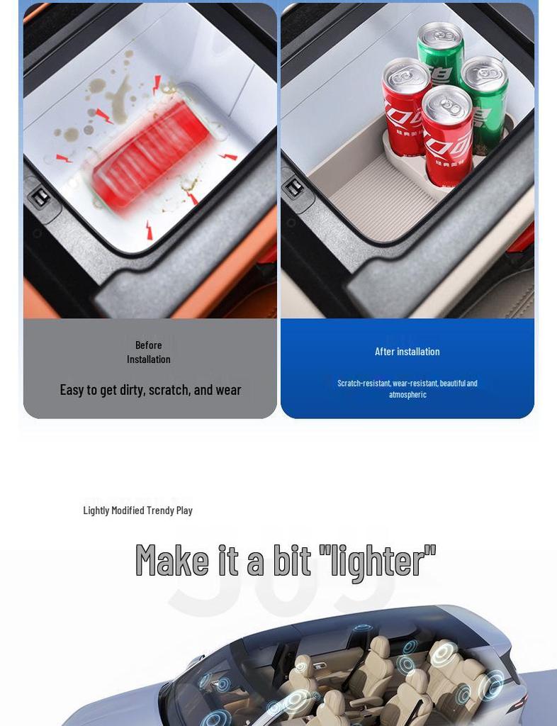 Silicone Non-slip Drink Holder Pad for Shenlan S09 Refrigerator Cup, Interior Organizer Accessory