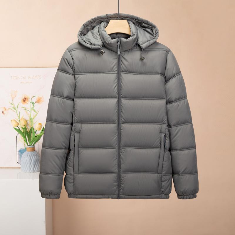 Winter, Men's Cotton Coat, Thick, Hooded Cotton Jacket, Detachable, Hat, Cotton Jacket, Short for Middle-aged and Young People, Cotton Jacket